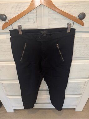 J. Crew Black Slim Zip-Pocket Ponte Pant
